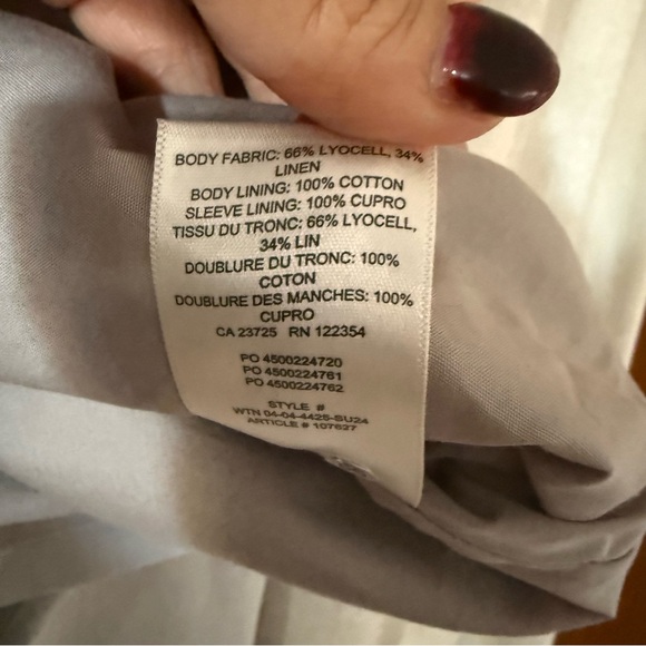 Aritzia Wilfred Cropped Jacket | XS | Gray | Linen + Lyocell Blend - Picture 7 of 9